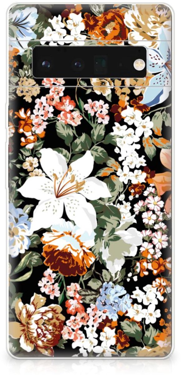 TPU Hoesje voor TPU Case voor Google Pixel 6 Pro Dark Flowers
