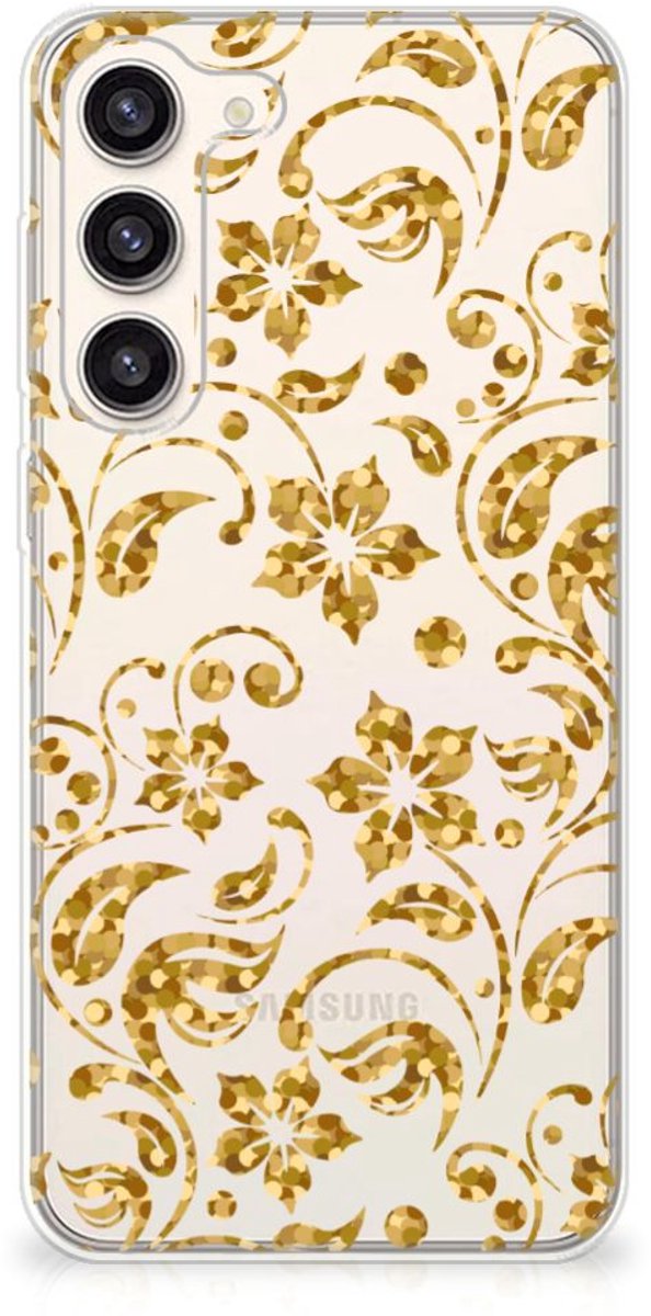 Samsung Galaxy S23 Plus TPU Case Gouden Bloemen