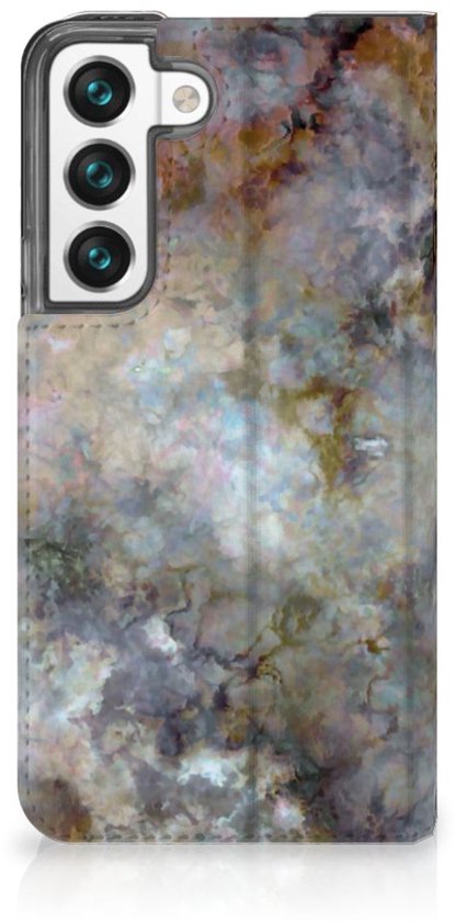 Bookcase Samsung Galaxy S22 Smart Cover Marble Grijs