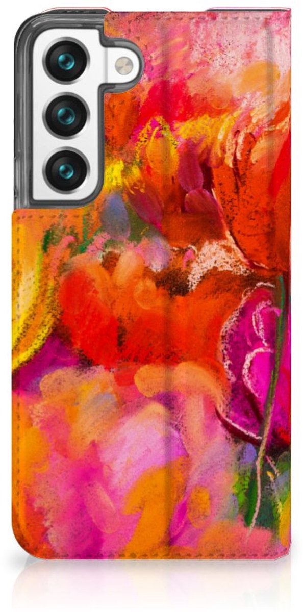 Standcase Hoesje voor Bookcase Samsung Galaxy S22 Tulips