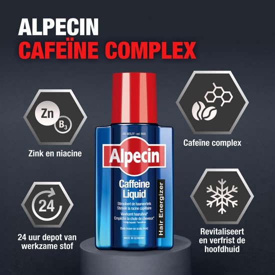 Alpecin Caffeine Liquid Tonique pour Cheveux 200ml | Prévient et Réduit la  Chute des