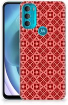 Coque de protection pour Motorola Moto G71 5G avec texte Batik Rouge