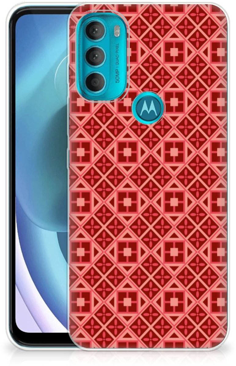 Motorola Moto G71 5G TPU bumper Batik Rood