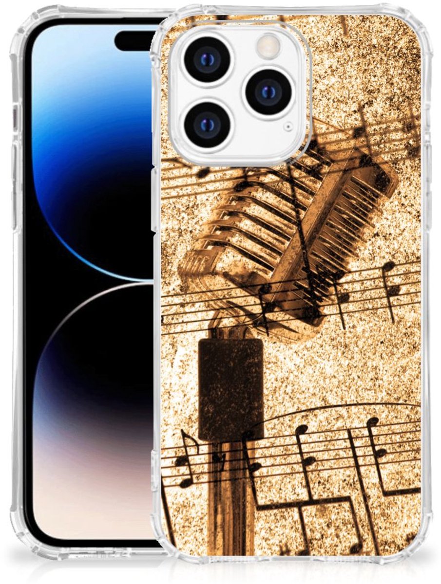 Apple iPhone 14 Pro Max Anti-shock Hoesje met foto Bladmuziek