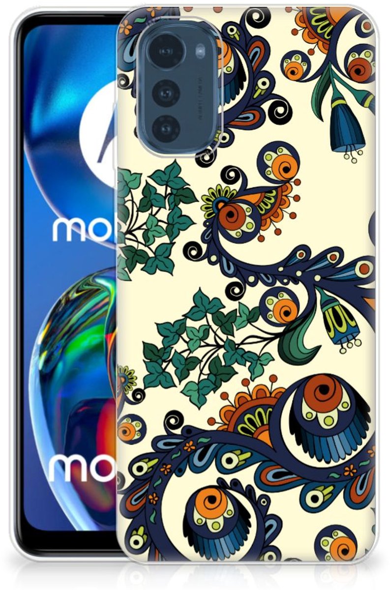 Siliconen Hoesje Motorola Moto E32/E32s Barok Flower