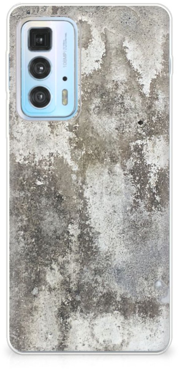 Motorola Edge 20 Pro TPU Siliconen Hoesje Beton Print
