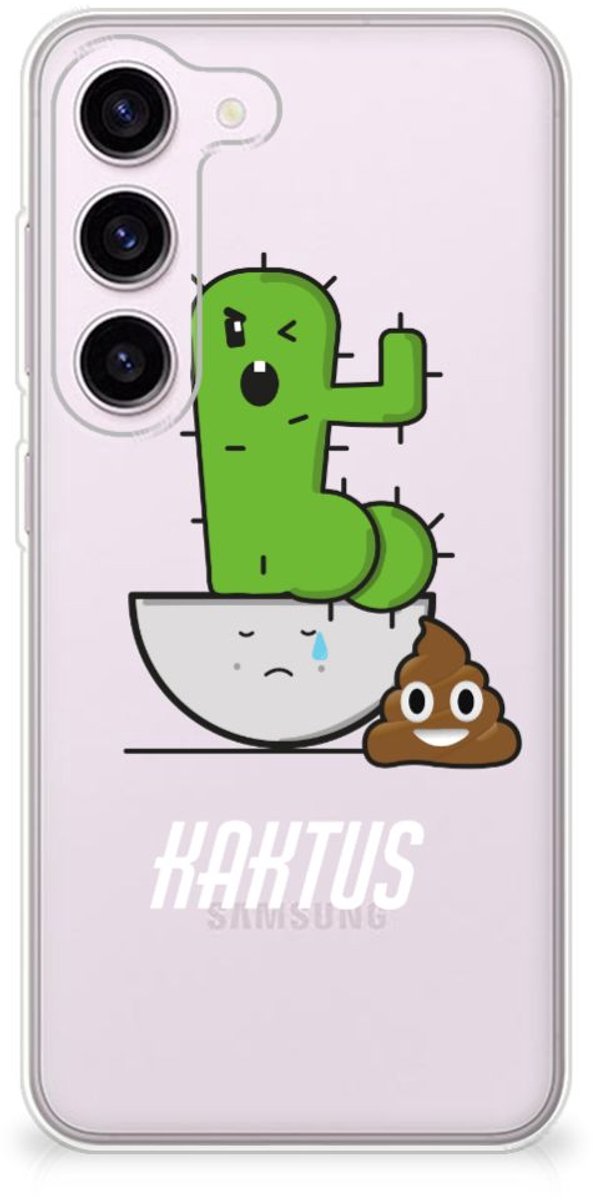 Samsung Galaxy S23 Telefoonhoesje met Naam Cactus Poo