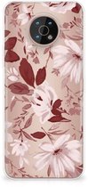 Coque Téléphone pour Nokia G50 Housse TPU Silicone Etui Fleurs Aquarelle
