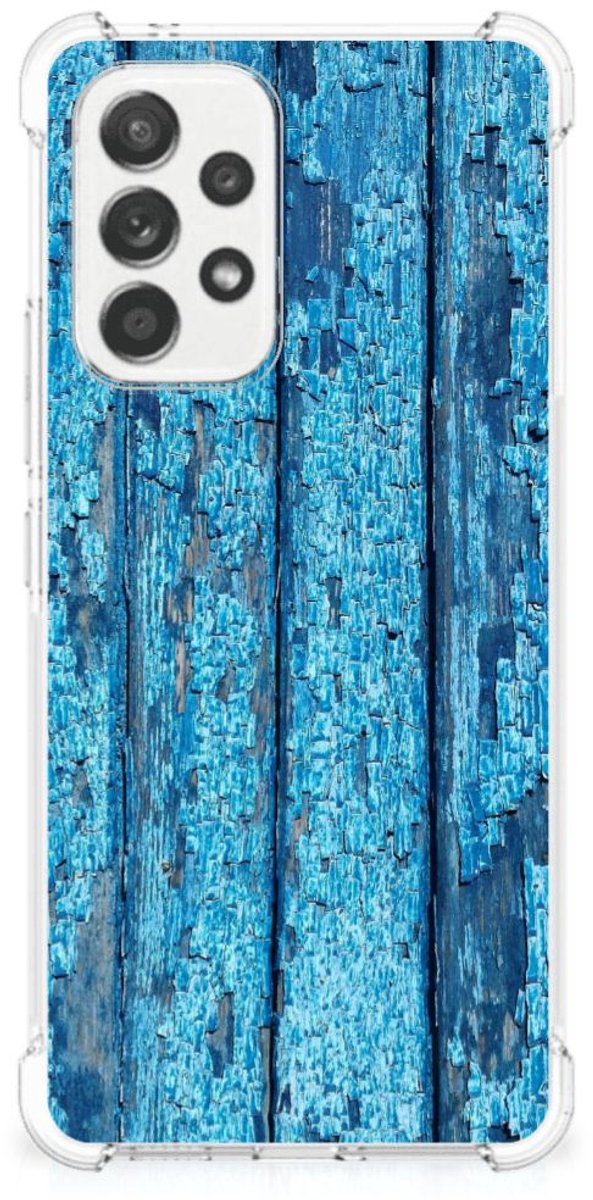 Samsung Galaxy A53 5G Stevig Telefoonhoesje Wood Blue