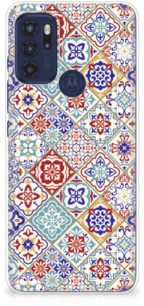 Motorola Moto G60s TPU Siliconen Hoesje Tiles Color