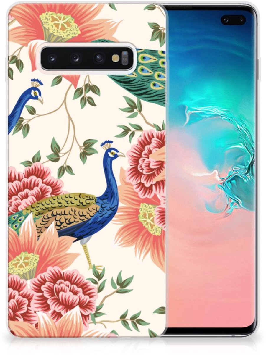 TPU Hoesje voor Samsung Galaxy S10 Plus Pink Peacock