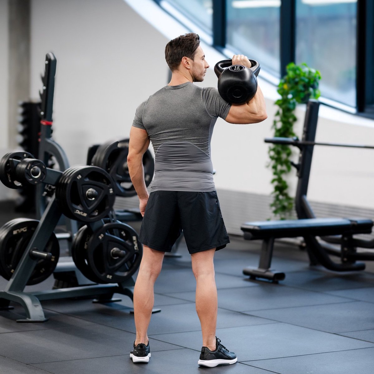 Gymtek® Kettlebell Dumbbell - 12kg - Kettlebell, Halter, Balgewicht – foto 4