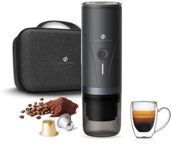Draagbare espressomachine met accu, 3-in-1 mini-koffiezetapparaat voor onderweg, gemalen koffie en NS-capsules, elektrische zelfverwarming via USB - C, accu-koffiezetapparaat voor camper, wandelen Draagbare espressomachine met accu, 3-in-1 mini-koffiezetapparaat voor onderweg, gemalen koffie en NS-capsules, elektrische zelfverwarming via USB - C, accu-koffiezetapparaat voor camper, wandelen