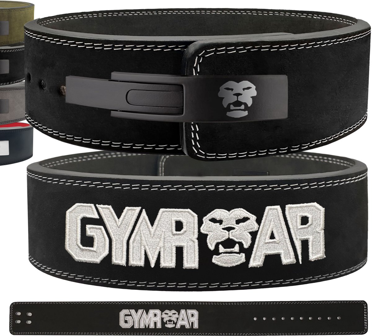 Gymroar Lifting Belt - Powerlift Riem - Lever Belt - Fast Clip Sluiting - Powerlifting - Crossfit - Bodybuilding - Deadlift - Squat - 10MM - Zwart - XS