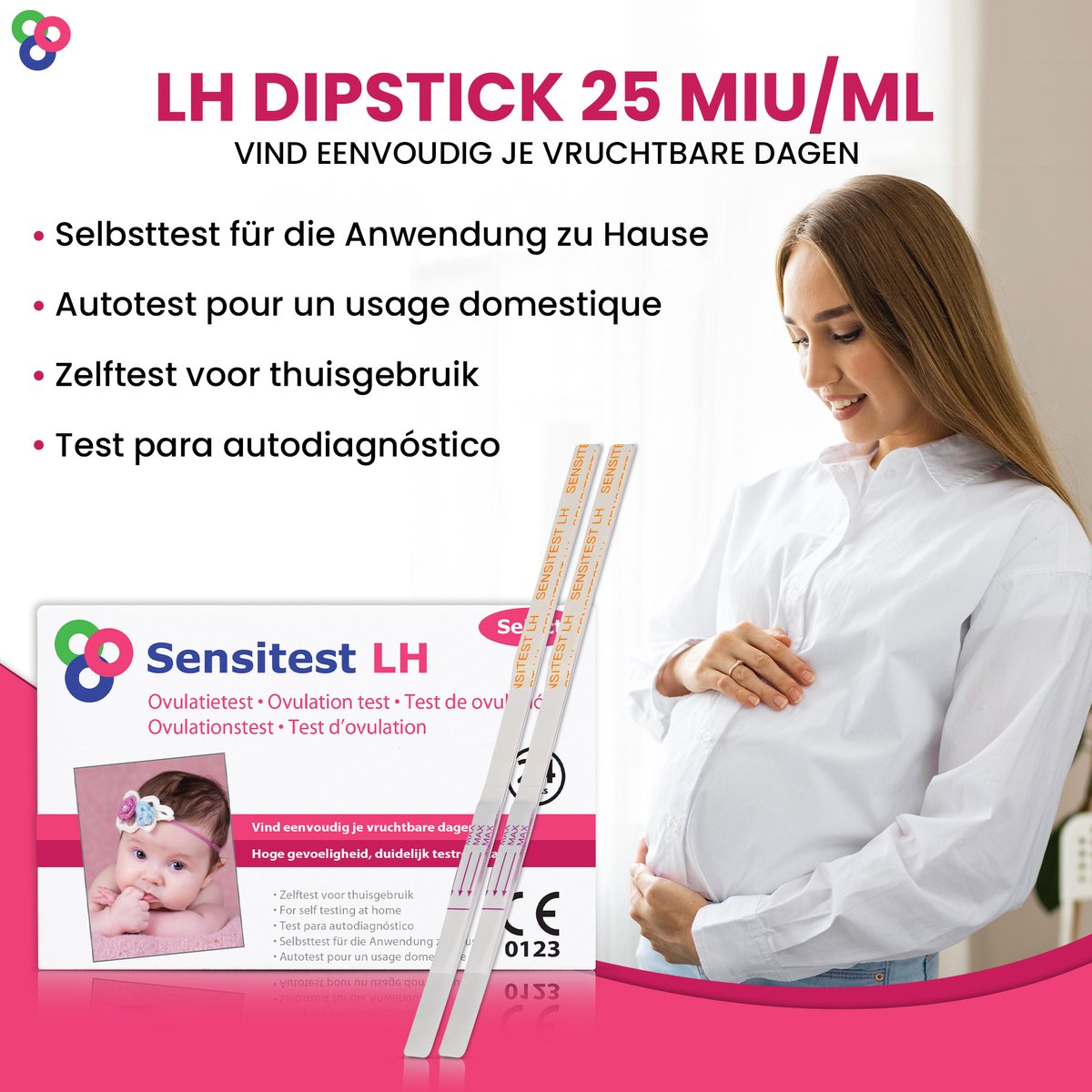 Sensitest Ovulatietest Select – XL Pakket 24 stuks – Gevoelige ovulatietesten dipstick – Detecteert LH-piek & vergroot kans om zwanger te worden – Inclusief ovulatiekalender & handleiding – foto 8