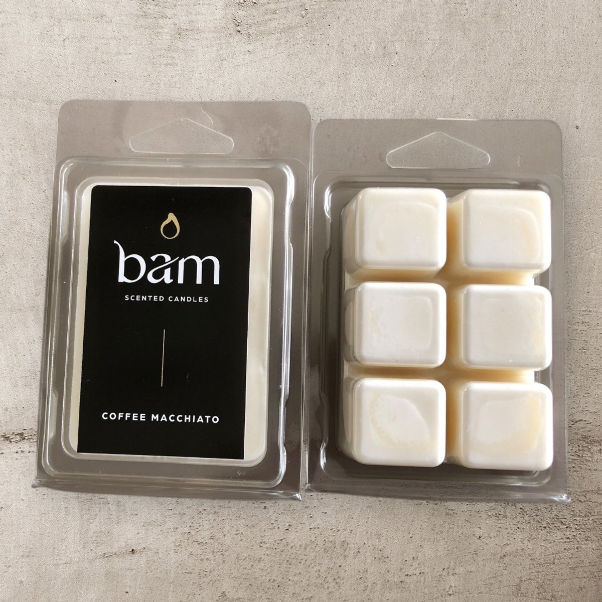 BAM Wax Melts Coffee Macchiato – Koffie Geurwax – Vegan Wax Melts van Natuurlijke Zonnebloemwas – Sterk Geurend – Voor Waxbrander – Handgemaakt in België