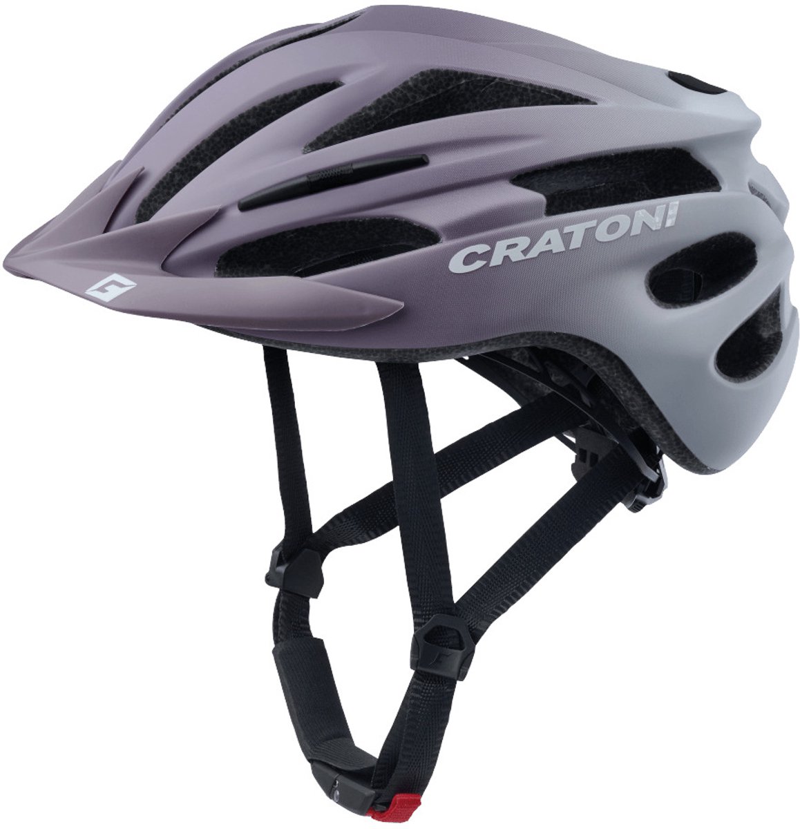 Fietshelm Pacer Jr. purple-white mat