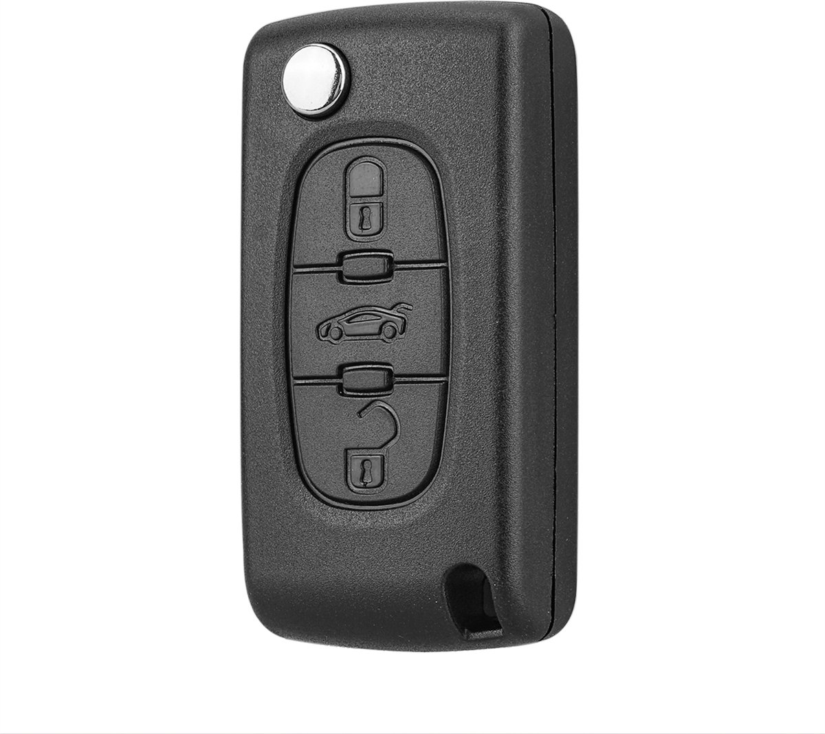 TLVX Sterke Autosleutel Behuizing Geschikt voor Peugeot en Citroën / Sleutelbaard VA2 / Sleutelcode CE0523 / Ter vervanging van Originele Sleutel behuizing / afstandsbediening Auto / 3 knops / Achterklep knop / 3 knoppen / 1 stuks
