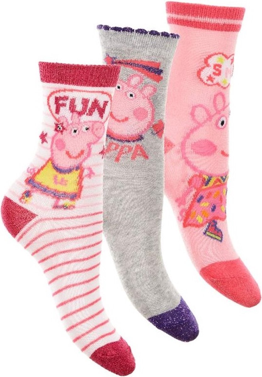 Peppa Pig - 3 paar sokken Peppa Big - 3-pack - maat 31/34