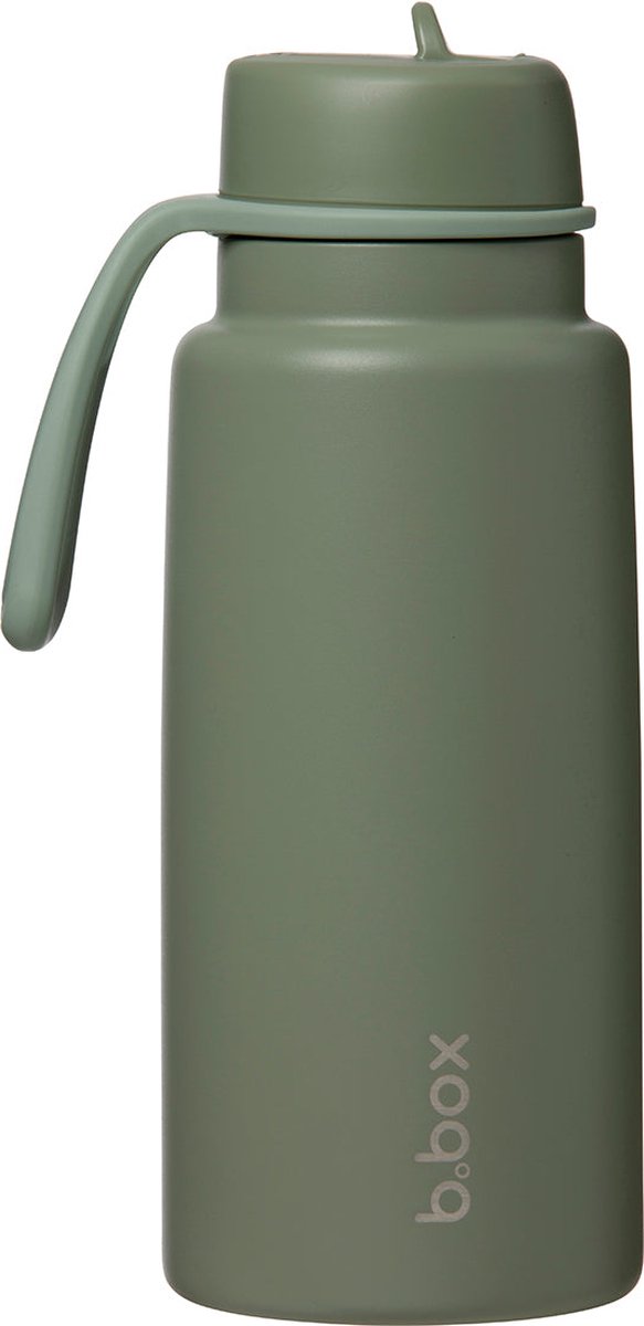 b.box Thermos-Drinkfles en Waterfles met Fliptop 1 Liter | Drielaags Isolerend Roestvrij Staal | Houdt Drankjes tot 46 uur Koud | 1 l