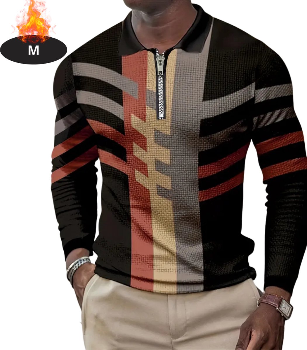 Bovista Poloshirt Heren T-Shirt Heren Shirt Overhemd Polo Shirt Lange Mouwen Chocolade Chocolade-m