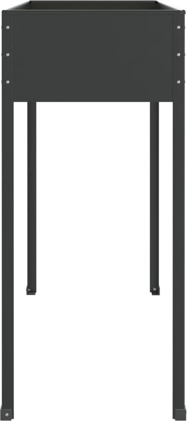 vidaXL - Tuintafel - Antraciet - Staal - 80 x 80 x 72 cm | Leen Bakker