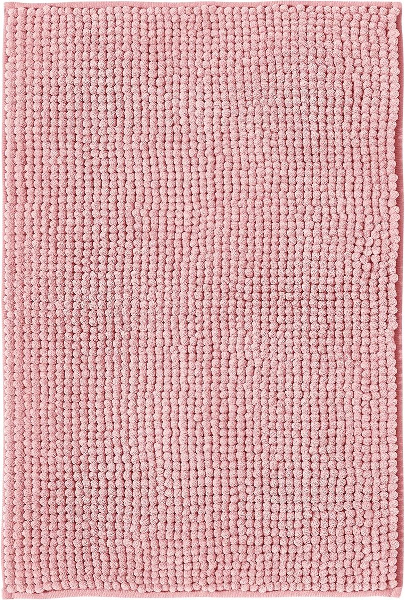 La'Moussawi ® Zachte Roze Antislip Badmat van Chenille voor Badkamers 50 x 80 cm