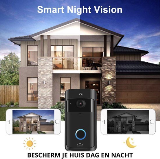 Xecurity X-One Deurbelset - HD WiFi Video Deurbel Draadloos met Camera - All Black van Xecurity — afbeelding 3