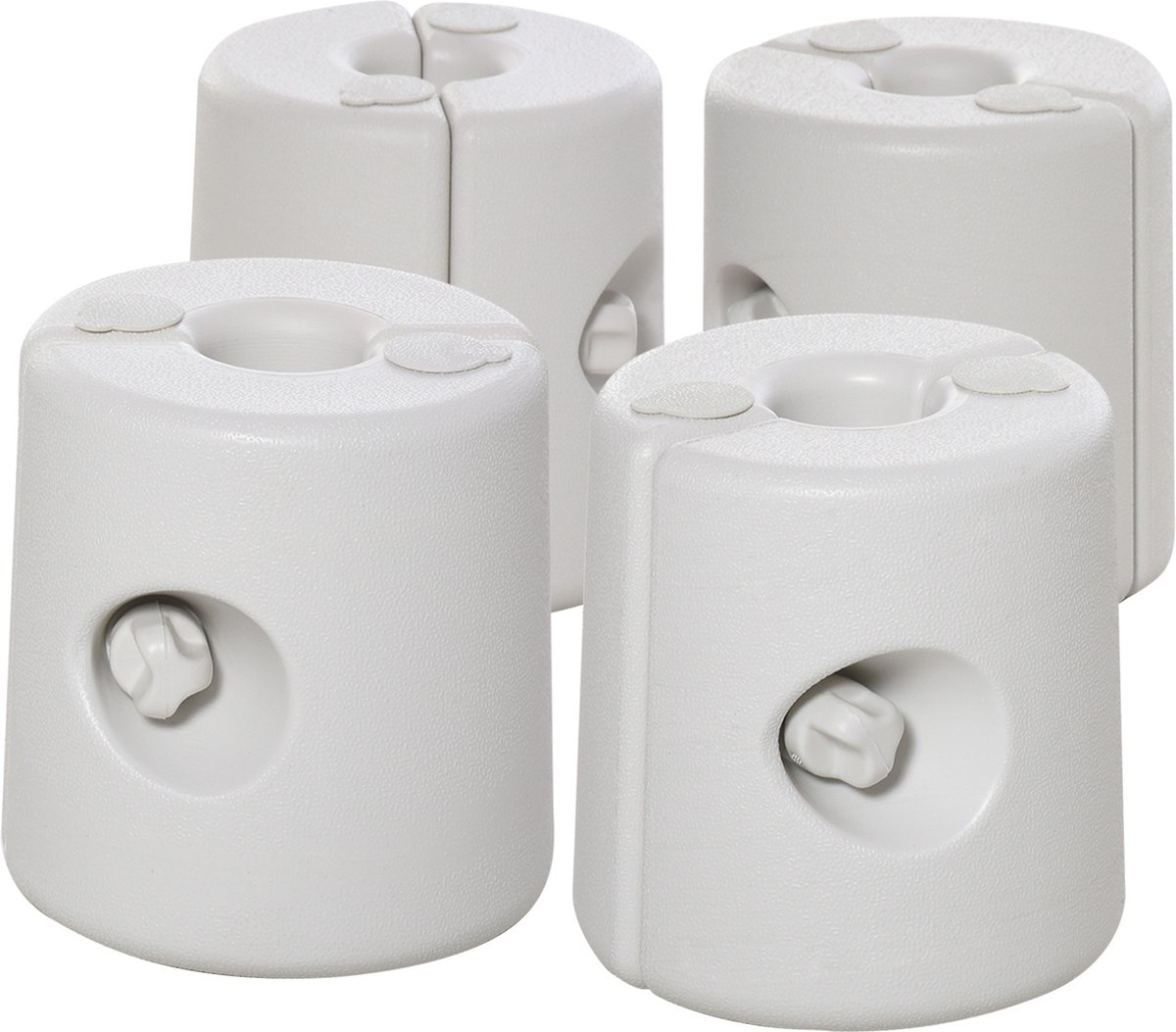Outsunny - 4 x Gewichten voor Paviljoen - 24 x 25 h cm - Wit