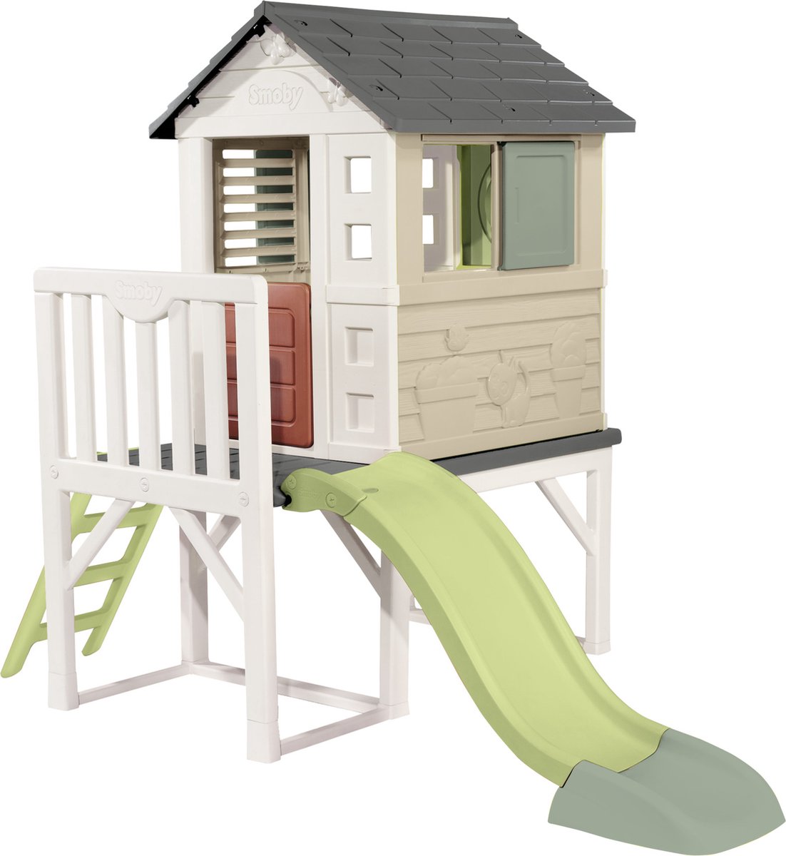 Smoby - Speelhuis - Paalwoning met glijbaan - Vanaf 2 jaar - Stilthouse Smoby life — afbeelding 3