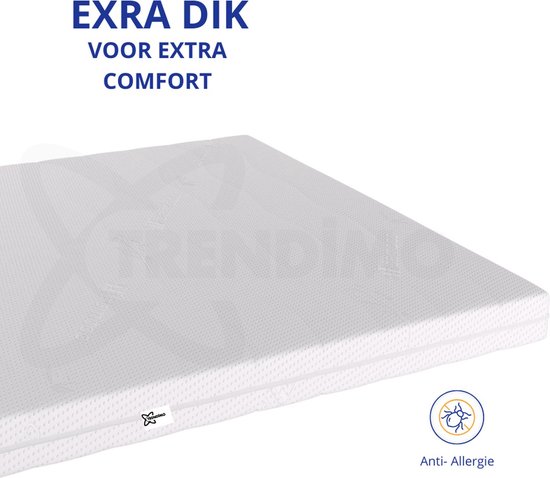 TRENDIMO Matras Top Deck Topper - Topper Hybride Bamboe épaisseur 12 cm - Surmatelas Orthopédique Top Deck 120x200