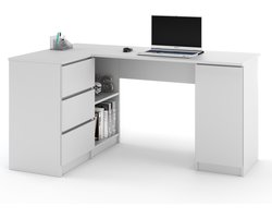 AZ Home Hoekbureau Greg Links Wit Bureau Computer desk