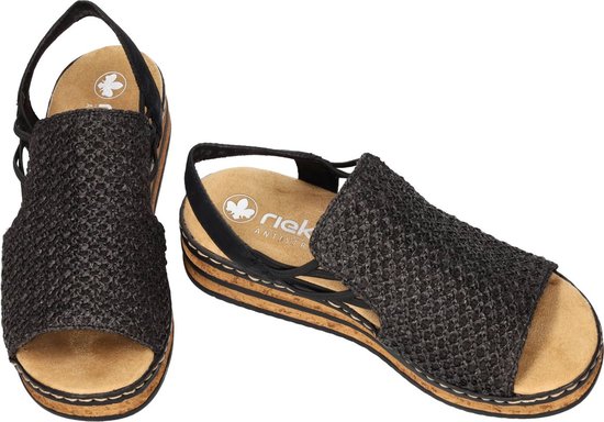 Rieker - Dames - noir - sandales - taille 39