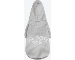 Hondenhoodie - The Boss Dog - Grijs - Maat S - Hoodie Dog Coat - Hondentrui