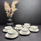 Tasses à expresso/café turc pour 6 personnes, 12 pièces