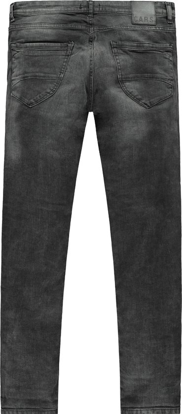 Grijze Cars Jeans slim fit spijkerbroek, van achteren gezien.