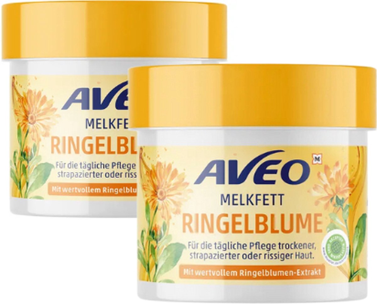 AVEO Goudsbloem Melkvet - 2x 250 ml | Melkvet voor de zeer droge huid - Vegan Melkvet - 2 stuks