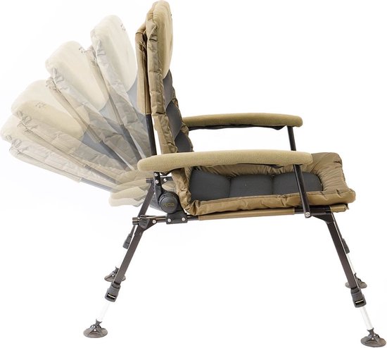 RCG Comfort Wide Chair - Olijfgroen - Inklapbaar - Brede zitting - Verstelbare poten — afbeelding 3