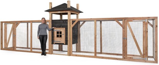 Wood Selections Poulailler Haystack Ties XXL - Poulailler - Poules pour l'extérieur - Poulailler avec abri extérieur - Dierenverblijf