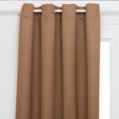 Bol.com Atmosphera Verduisteringsgordijn 140x260cm - Gordijnen kant en klaar met haakjes ringen - Kaneel aanbieding
