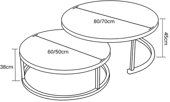 Salontafel Nesting | Rond - 2 delig | Shop nu