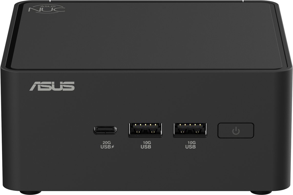 ASUS NUC 15 PRO RNUC15CRHU500002 - Barebone - Intel Core Ultra 5 225H - Intel Arc 130T Graphics - 2x SO-DIMM DDR5 - M.2 SSD - Wi-Fi 7 - Bluetooth 5.4 - Zwart