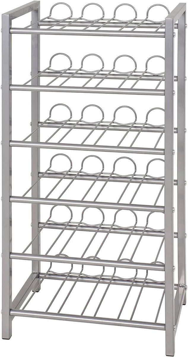 Flessenrek aluminium - modern design - 1 stuk - 34x72x22 cm