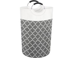 Opvouwbare wasmand - 82 liter wasverzamelaar - grijs - Oxford-stof