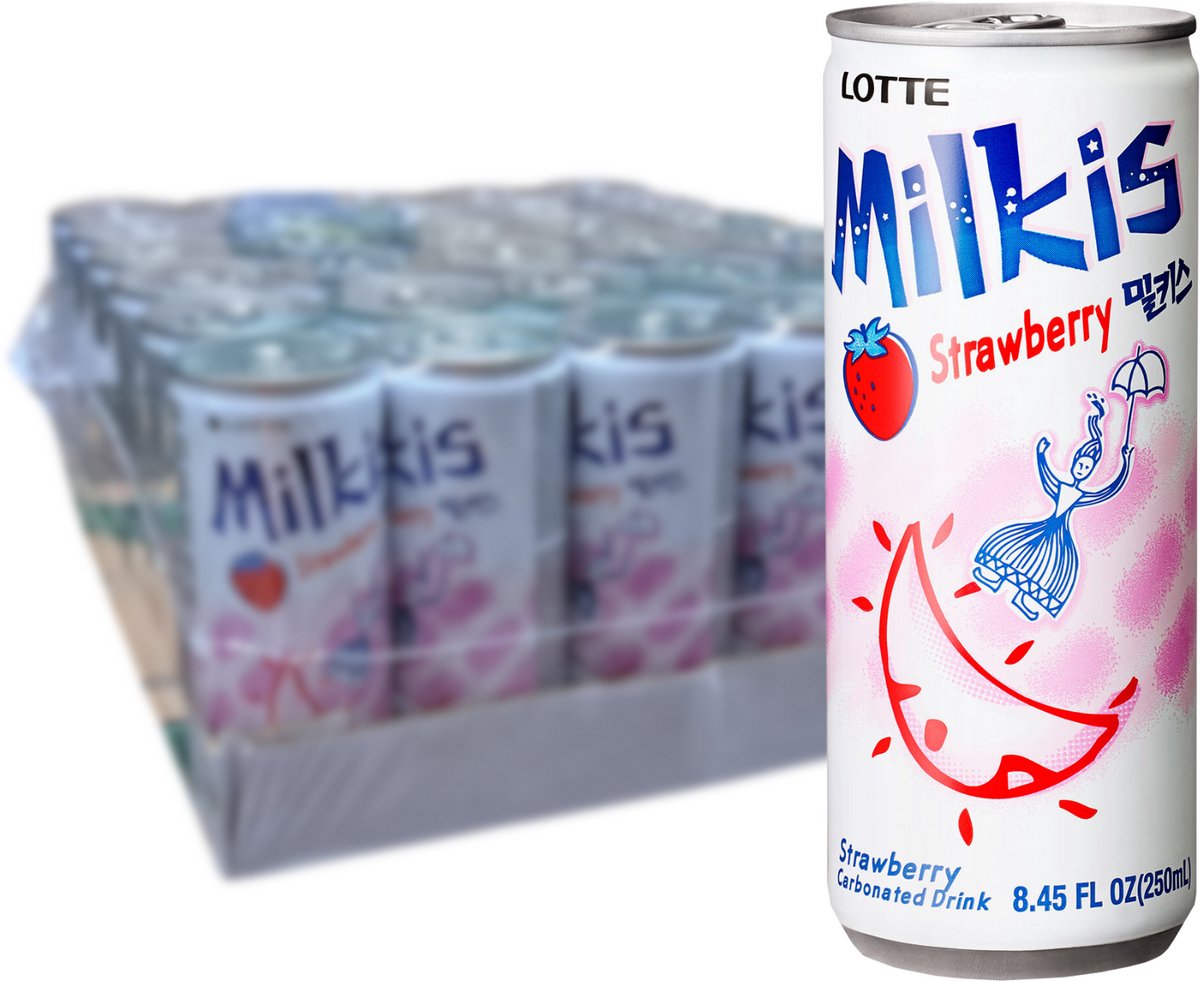 MILKIS - Frisdrank Aardbei - 30 X 250 ML - Multipack