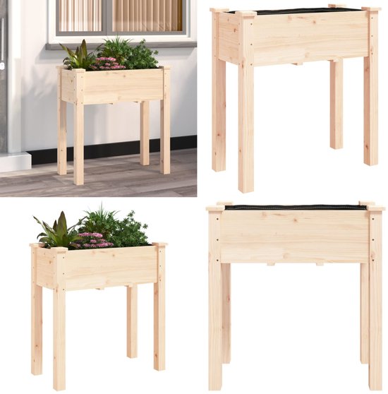 Bloembak Met Latwerk VidaXL Plantenbak Met Latwerk Massief Vurenhout Grijs365489 - Plantenbakken En Kuipen | Solden Fnac België VidaXL Bloempot Buiten Zwart