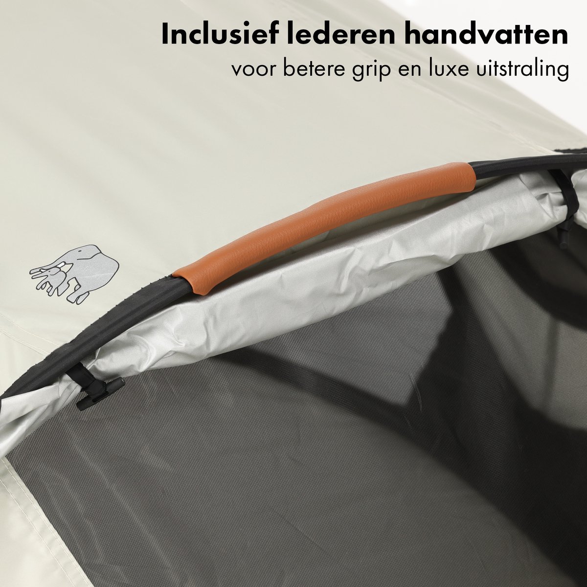 Deryan Peuter Luxe Campingbedje met Matras - Ivory thumbnail 3