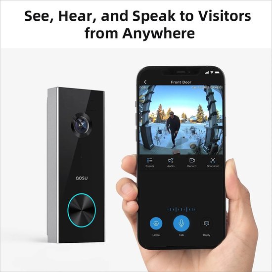 Boleen - Draadloze Video Intercom - Deurbel - Video Deurbel met Camera - Videodeurbel - Slim - Met Alexa Ondersteuning - Met AI van Boleen — afbeelding 5