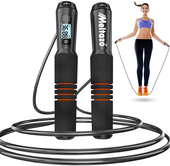 Foto: Dk professioneel sport springtouw crossfit speedrope jump rope voor volwassenen en kinderen zwart