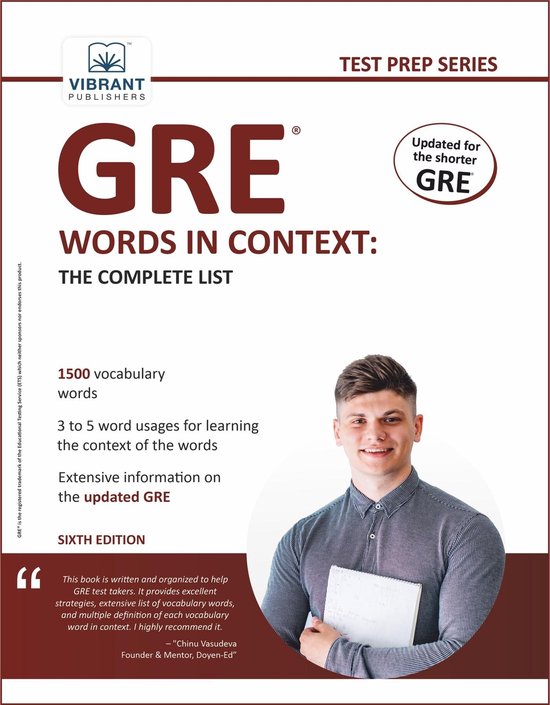 Test Prep Series - GRE Words In Context: The Complete List - cover